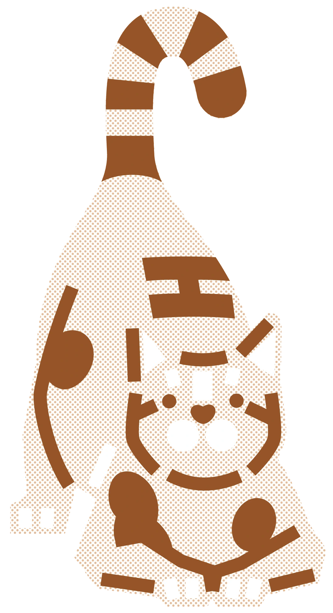 Illustration of Tofu, a tabby cat